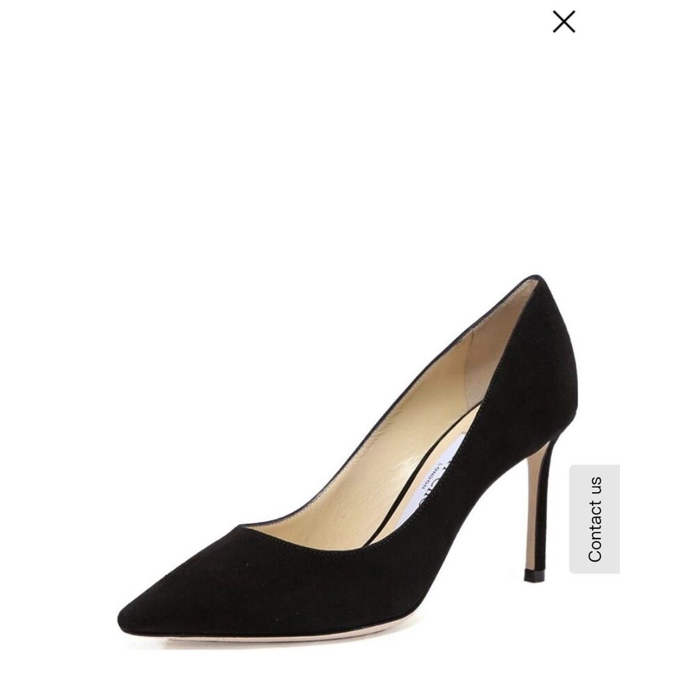 Jimmy Choo Romy 85 Suede Pump Black Size 37.5 (US 7/7.5)